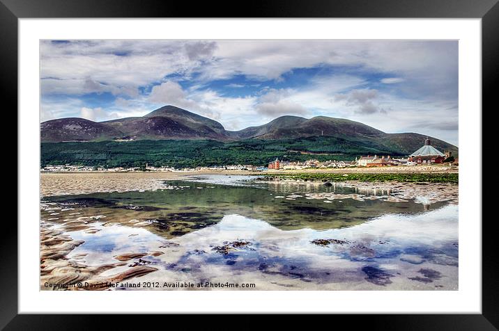 Mourne reflection Framed Mounted Print by David McFarland