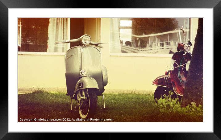 Vespa GS Framed Mounted Print by michael pearson