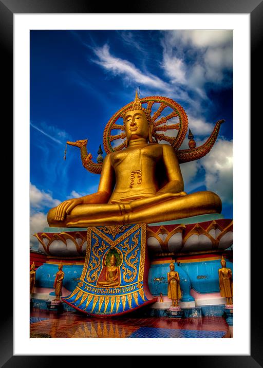 Golden Buddha Framed Mounted Print by Adrian Evans