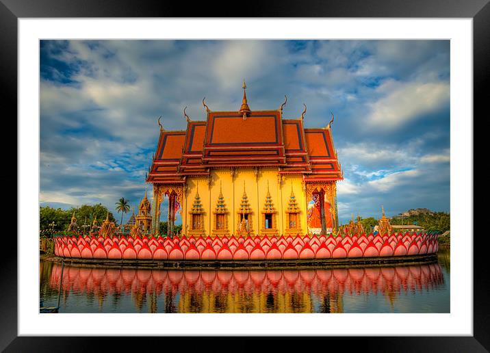Buddha Temple Framed Mounted Print by Adrian Evans