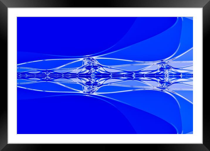Blue Abstract Framed Mounted Print by David Pyatt