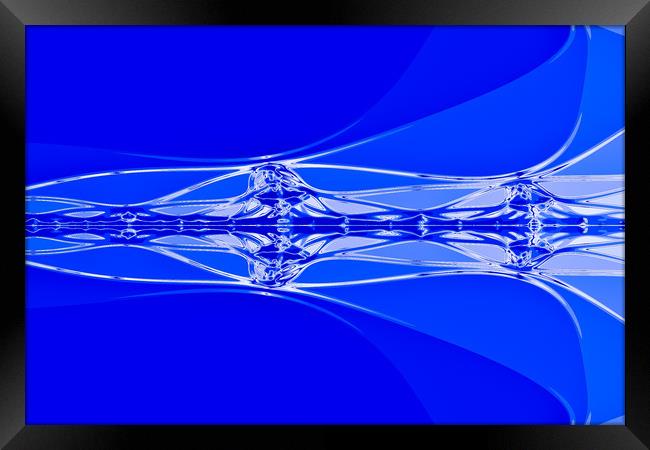 Blue Abstract Framed Print by David Pyatt