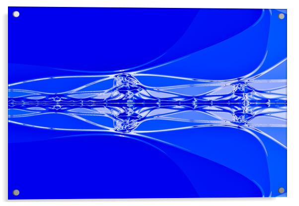 Blue Abstract Acrylic by David Pyatt