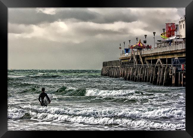 Into the Waves Framed Print by Jennie Franklin