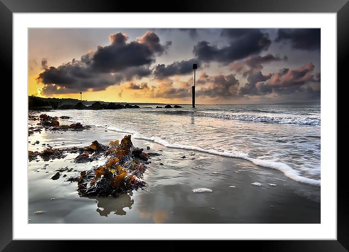 Avon Beach Sunrise Framed Mounted Print by Jennie Franklin