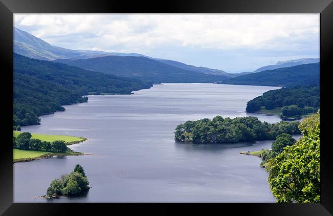 the queens view pitlochry Framed Print by Edward Linton
