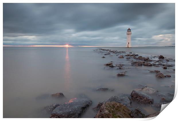 SUNSET AT PERCH ROCK LIGHTHOUSE Print by raymond mcbride