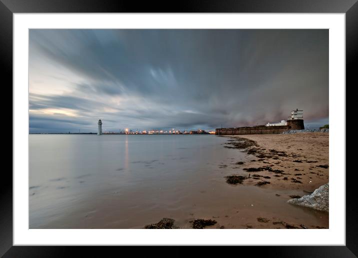 INCOMING TIDE (Evening at Perch Rock) Framed Mounted Print by raymond mcbride