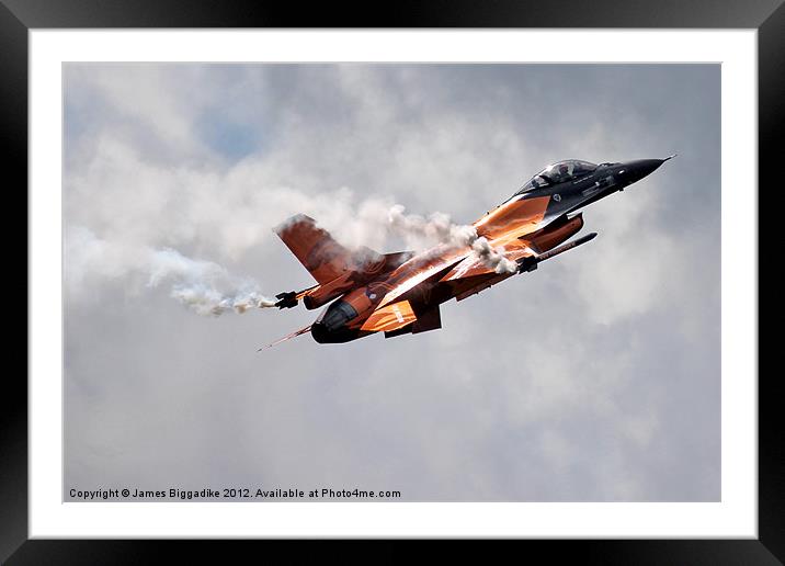 Flying Orange Framed Mounted Print by J Biggadike