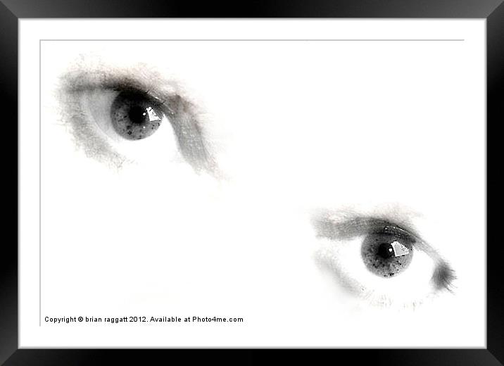 Eyes - That Stare Framed Mounted Print by Brian  Raggatt
