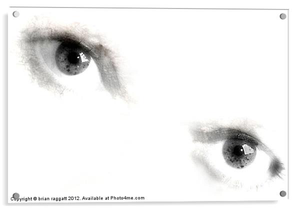 Eyes - That Stare Acrylic by Brian  Raggatt