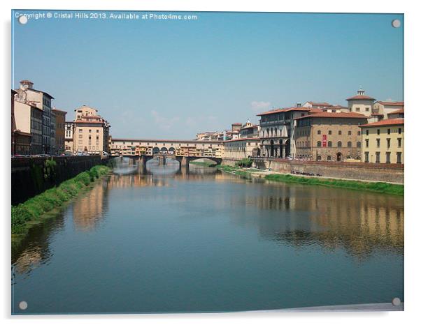 Ponte Vecchio Florence Italy Acrylic by Cristal Hills