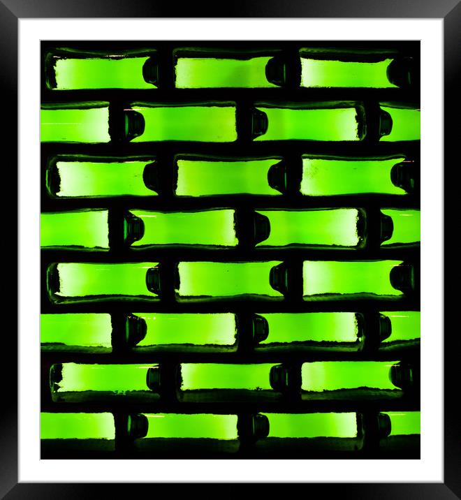Green Beer Bottle Wall Framed Mounted Print by Martyn Taylor