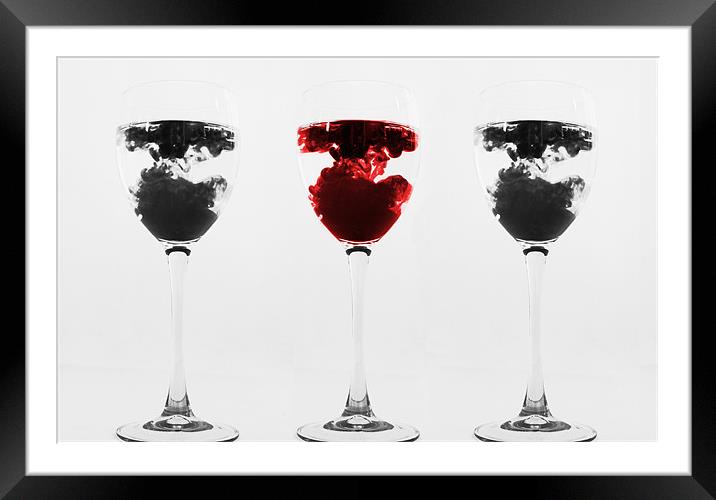 Inky Drink Framed Mounted Print by Loren Robbins