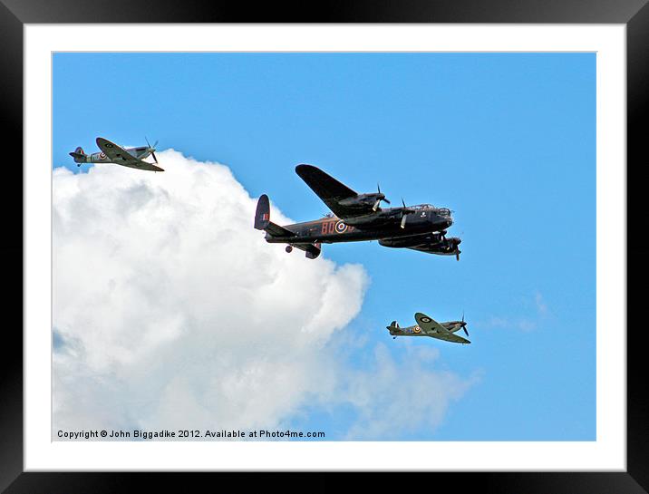 Battle of Britain Memorial Flight Framed Mounted Print by John Biggadike