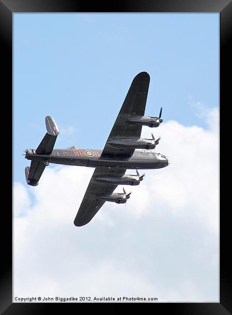 Lancaster Bomber Framed Print by John Biggadike