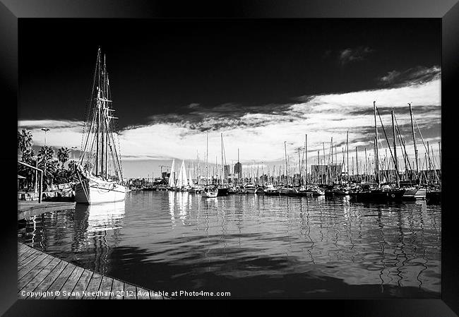 Port Vell, Barcelona Framed Print by Sean Needham