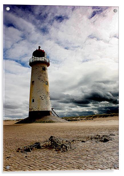Talacre Lighthouse: A Beacon Amidst Storm Acrylic by Graham Parry