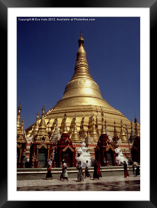 Schwedagon Pagoda Framed Mounted Print by Eva Kato
