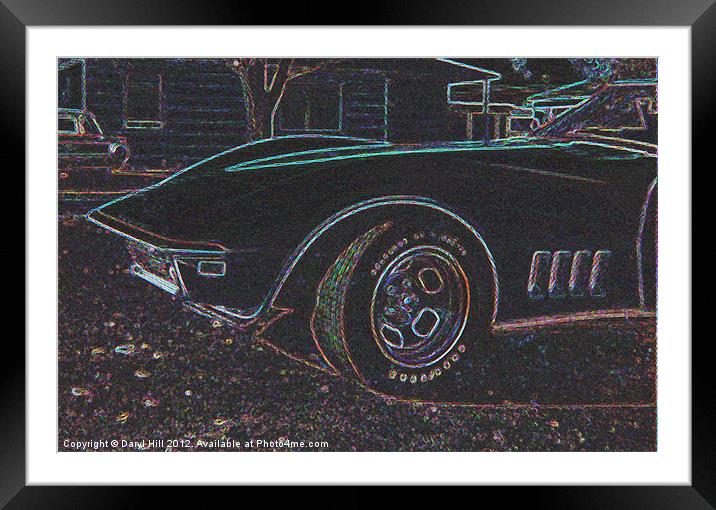 1968 Corvette Framed Mounted Print by Daryl Hill