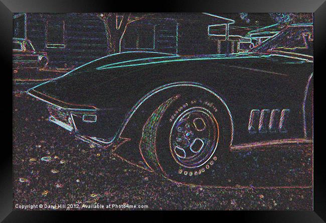 1968 Corvette Framed Print by Daryl Hill