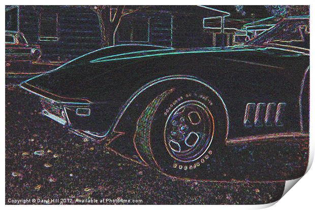 1968 Corvette Print by Daryl Hill