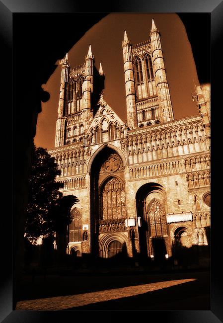 Lincoln Catherdral Framed Print by Milena Barczak