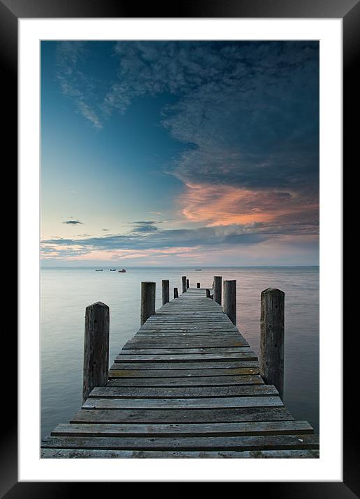 Serene Jetty Framed Mounted Print by Barry Maytum