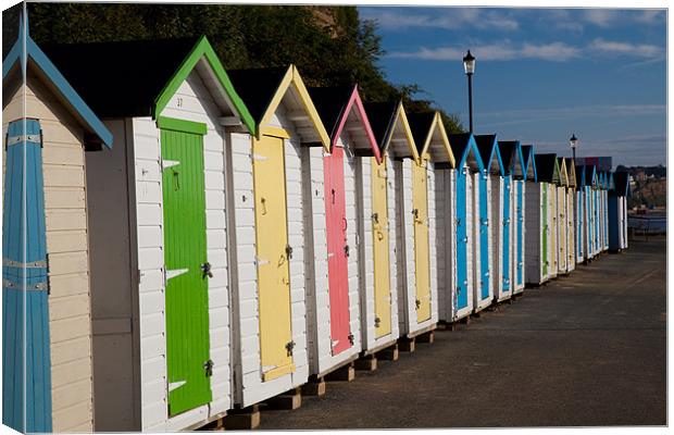 Isle of Wight Beach Huts Canvas Print by Barry Maytum