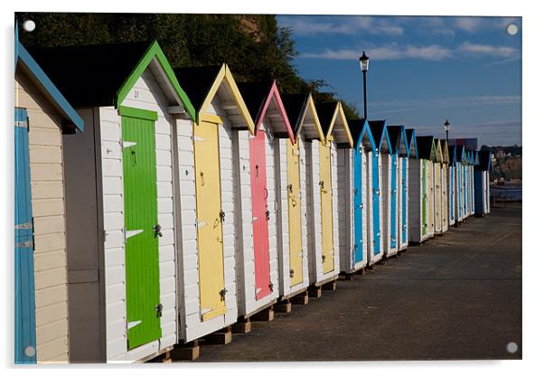 Isle of Wight Beach Huts Acrylic by Barry Maytum