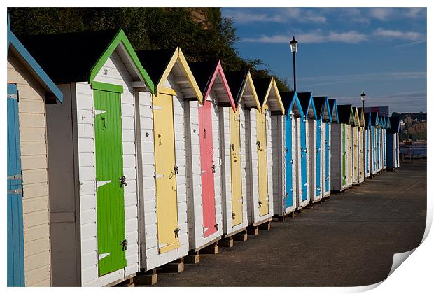 Isle of Wight Beach Huts Print by Barry Maytum