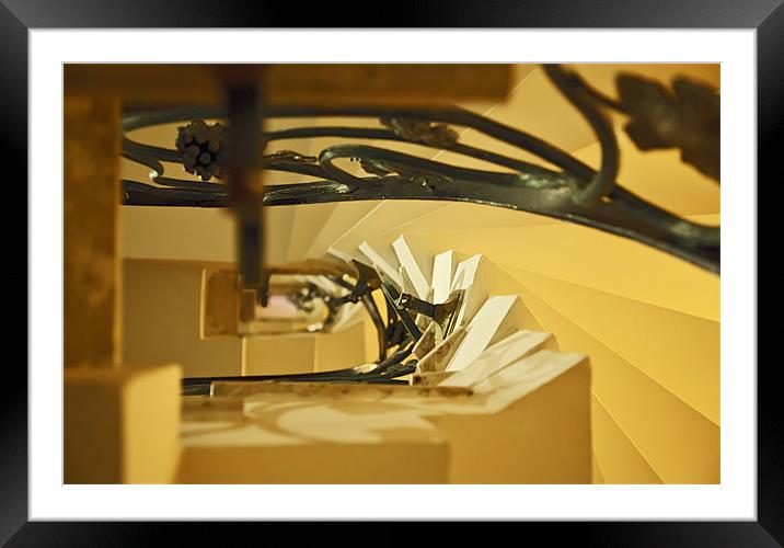Spiral staircase and stairwell Framed Mounted Print by Arfabita  