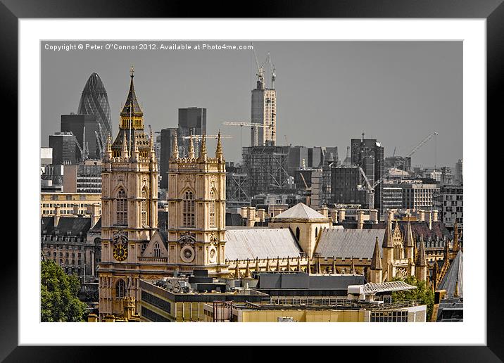 London Skyline Framed Mounted Print by Canvas Landscape Peter O'Connor