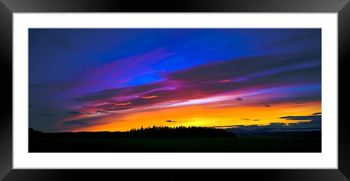 July evening sunset Framed Mounted Print by Kevin Dobie