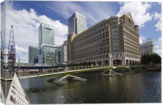 Canary Wharf Docklands Canvas Print by David French