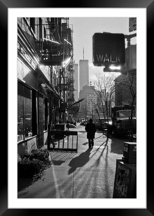 Walk New York, 1980s Framed Mounted Print by Gary Eason