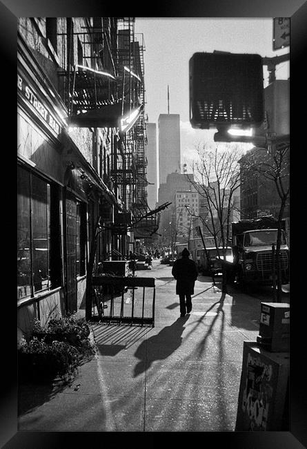 Walk New York, 1980s Framed Print by Gary Eason
