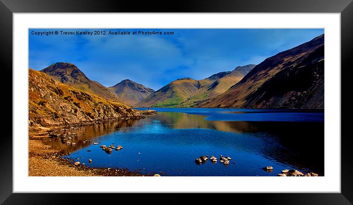 Wastwater English Lake District Framed Mounted Print by Trevor Kersley RIP