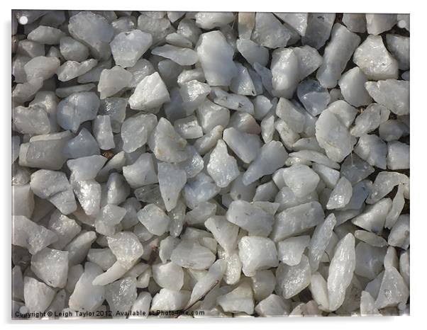 White Gravel Acrylic by Leigh Taylor