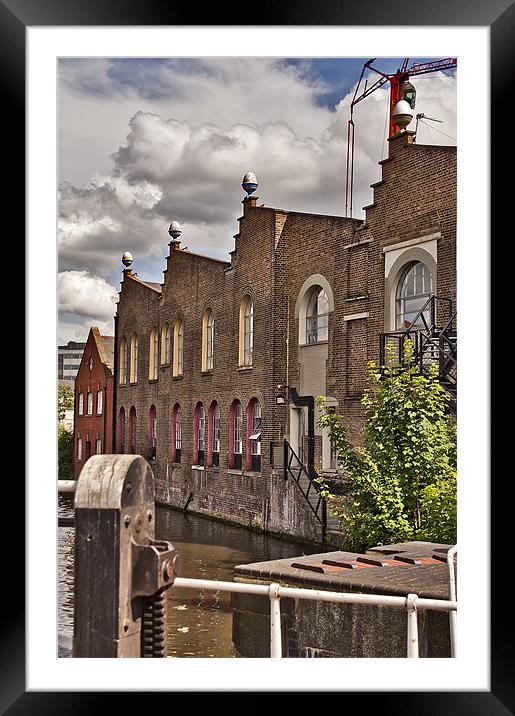 Camden Lock Framed Mounted Print by Dawn Cox