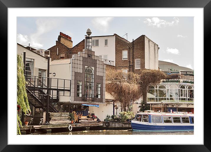 Camden Canal Framed Mounted Print by Dawn Cox