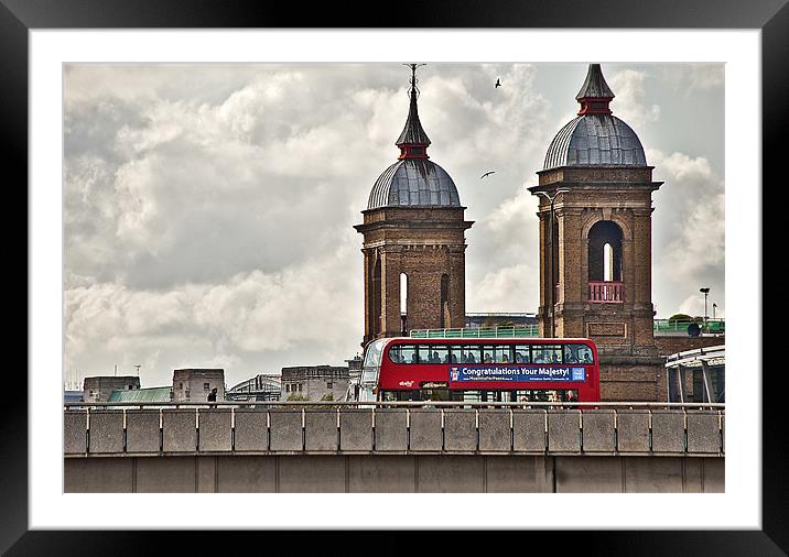 London Transport Framed Mounted Print by Dawn Cox