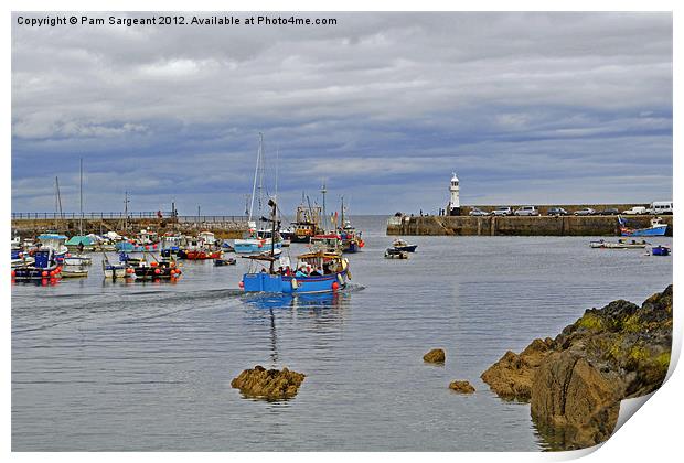 Boats in the Harbour Print by Pam Sargeant