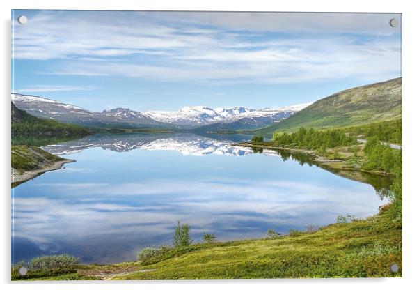 Lake Øvre Sjodalsvatnet Acrylic by World Images