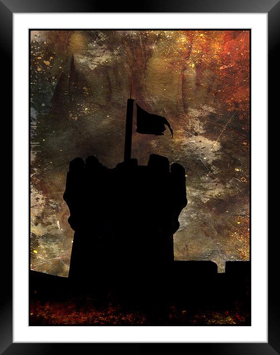 fire over the castle Framed Mounted Print by Heather Newton