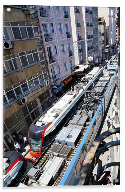 Passing trams Istanbul Acrylic by Arfabita  