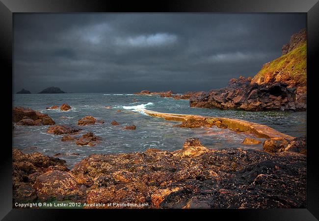 Priest`s Cove, Cape Cornwall Framed Print by Rob Lester