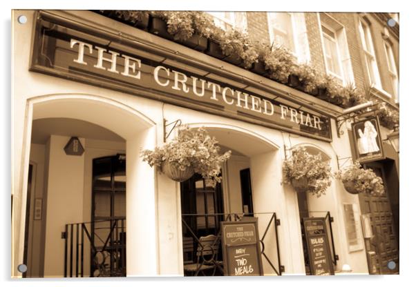 The Crutched Friar pub London Acrylic by David Pyatt