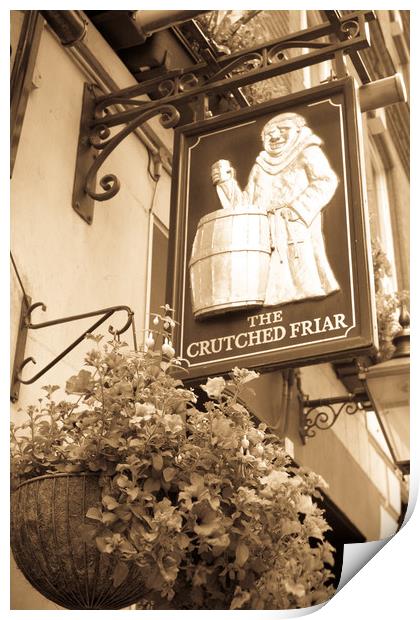 The Crutched Friar pub London Print by David Pyatt