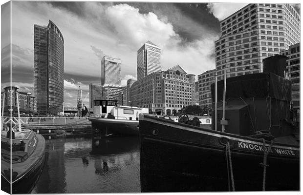 Canary Wharf Docklands Canvas Print by David French